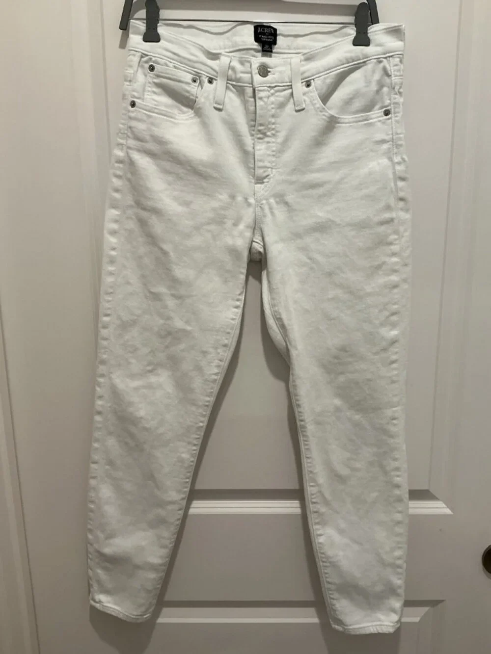 J. Crew White Jean Size 30 Women’s White 9” Mid-Rise Skinny Fit - Picture 1 of 11